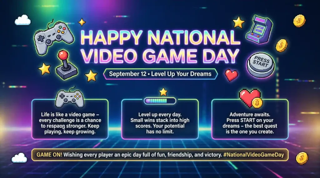 Inspirational National Video Game Day Wishes