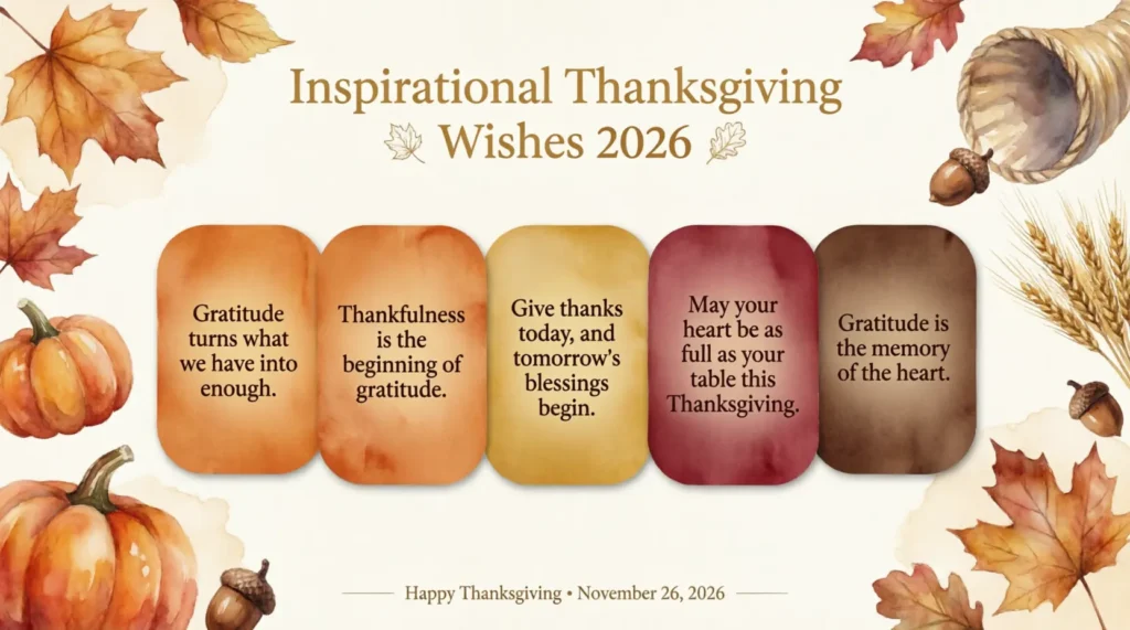 Inspirational Thanksgiving Wishes 2026
