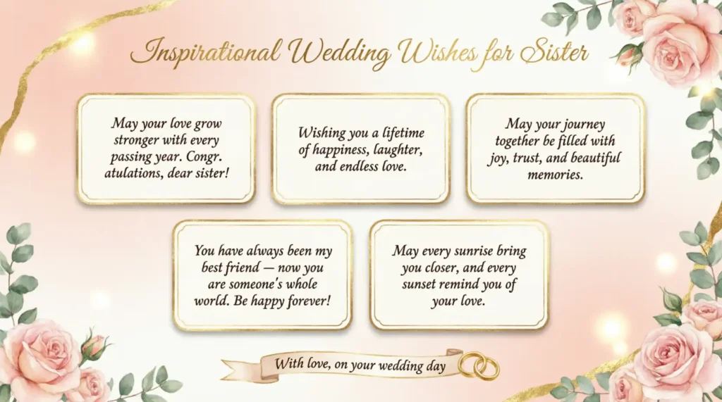 Inspirational Wedding Wishes for Sister