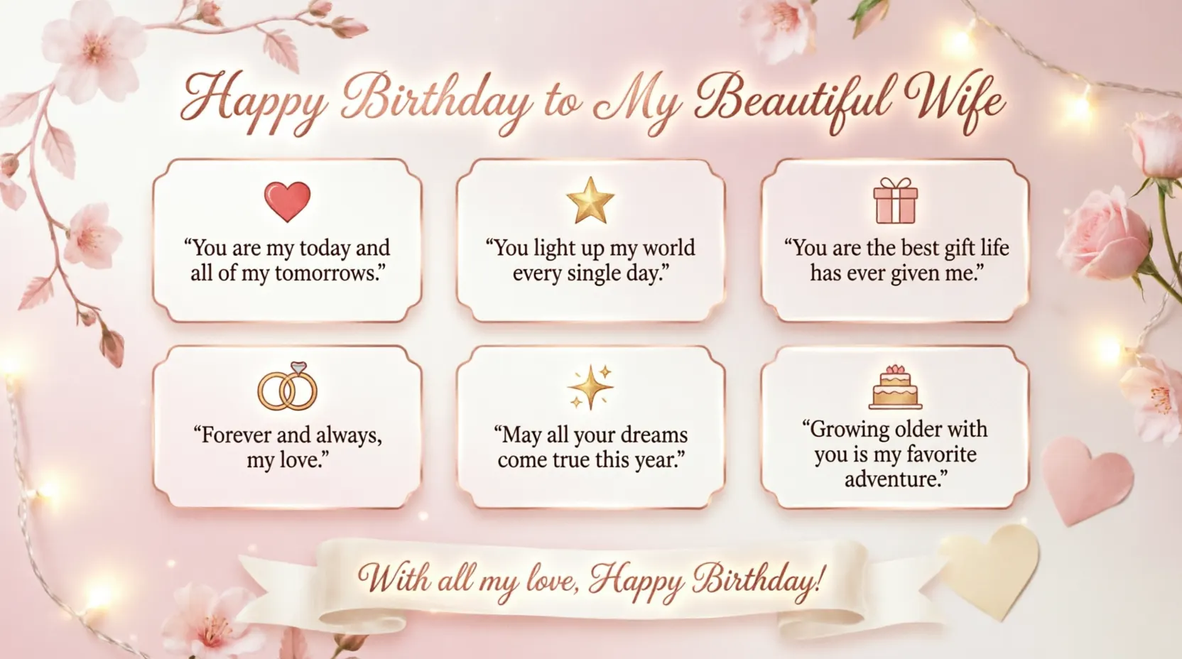 short birthday wishes for wife