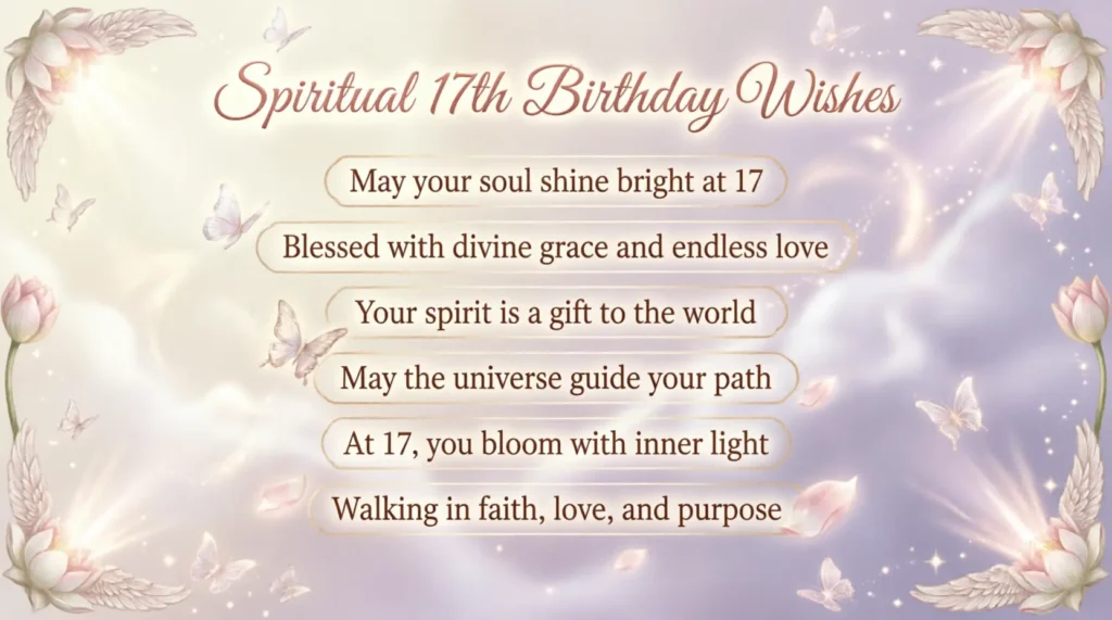 Spiritual 17th Birthday Wishes for Girl