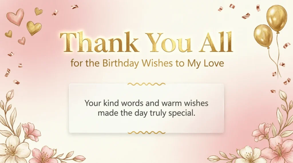 Thank you all for the birthday wishes to my love