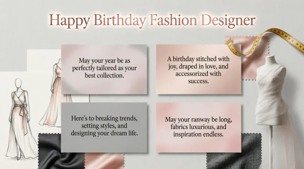 Unique Birthday Wishes for a fashion designer