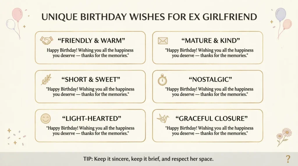 Unique Birthday Wishes for Ex Girlfriend