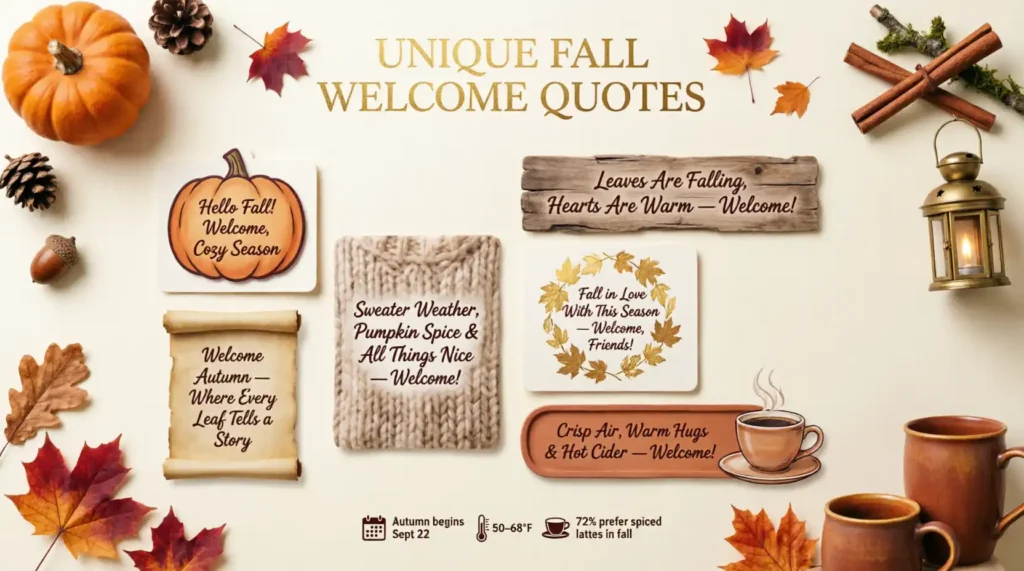 Unique Fall Welcome Quotes