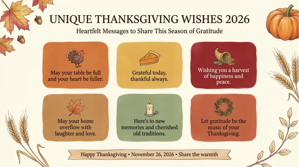 Unique Thanksgiving Wishes 2026